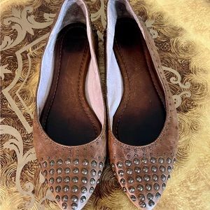 Frye studded ballet shoes